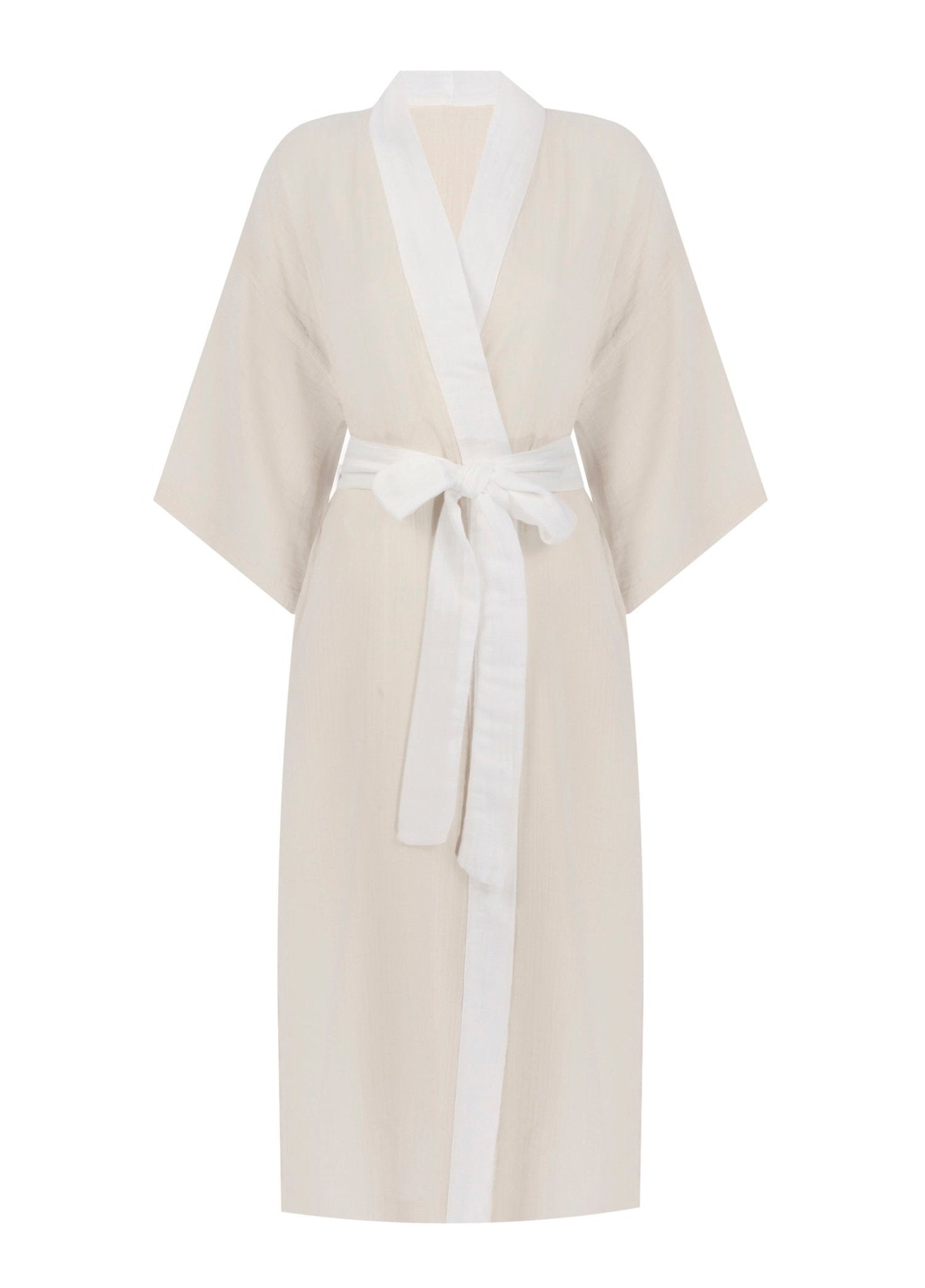 Uzun Müslin Kimono - Krem - House of Mare